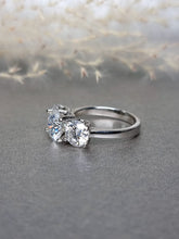 Load image into Gallery viewer, 4.00ct Round Brilliant Cut Trilogy Moissanite Diamond Ring