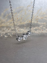 Load image into Gallery viewer, 1.00ct ,0.50ct x 2pcs Round Brilliant Cut Trilogy Moissanite Diamond Necklace