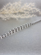 Load image into Gallery viewer, 0.50ct x 8ps, 0.10ct x 22pcs Round Brilliant Cut Moissanite Diamond Inspired C Design Tennis Bracelet