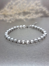 Load image into Gallery viewer, 8.40ct- Inspired Design C Tennis Bracelet(0.30ct x 28pcs) Round Brilliant Cut Moissanite Diamond