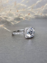Load image into Gallery viewer, 2.00ct Round Brilliant Cut Moissanite Diamond Halo Ring