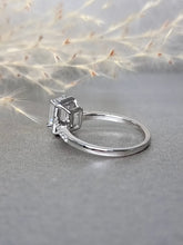 Load image into Gallery viewer, 1.00ct Emerald Cut Moissanite Diamond Halo Ring