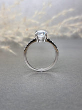 Load image into Gallery viewer, 2.00ct Oval Cut Moissanite Diamond Classic Side Stone Ring