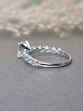 Load image into Gallery viewer, 2.00ct Round Brilliant Cut Moissanite Daimond With Side Stone ring