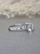Load image into Gallery viewer, 2.00ct Round Brilliant Cut Moissanite Daimond With Side Stone ring