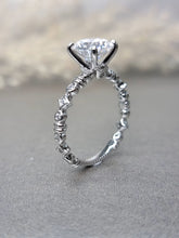 Load image into Gallery viewer, 2.00ct Round Brilliant Cut Moissanite Diamond With Side Design Bezel Ring
