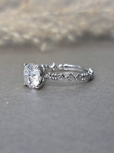 Load image into Gallery viewer, 2.00ct Round Brilliant Cut Moissanite Diamond With Side Design Bezel Ring