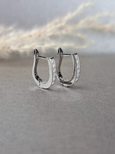 Load image into Gallery viewer, Moissanite Diamond Classic Eternal Channel Loop Earrings