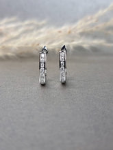 Load image into Gallery viewer, Moissanite Diamond Classic Eternal Channel Loop Earrings