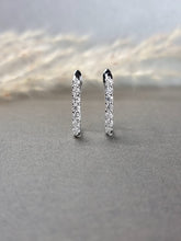 Load image into Gallery viewer, Moissanite Diamond Classic Eternal Shared Prongs Loop Earrings