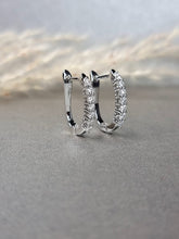 Load image into Gallery viewer, Moissanite Diamond Classic Eternal Shared Prongs Loop Earrings