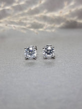 Load image into Gallery viewer, 1.00ct/Ea Moissanite Diamond Classic 4 Prongs Earrings