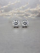 Load image into Gallery viewer, 2.00ct/Ea Round Brilliant Cut Moissanite Diamond Classic 6 prongs Earring