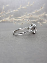 Load image into Gallery viewer, 1.00ct Princess Cut Double Halo Moissanite Diamond Ring
