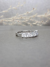 Load image into Gallery viewer, Half Eternity 0.40ct/Ea Princess Cut Moissanite Diamond Classic Ring