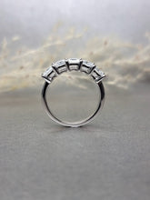 Load image into Gallery viewer, Half Eternity 0.40ct/Ea Princess Cut Moissanite Diamond Classic Ring