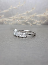 Load image into Gallery viewer, Half Eternity 0.40ct/Ea Princess Cut Moissanite Diamond Classic Ring