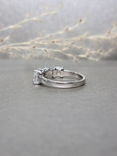 Load image into Gallery viewer, Half Eternity 0.40ct/Ea Princess Cut Moissanite Diamond Classic Ring