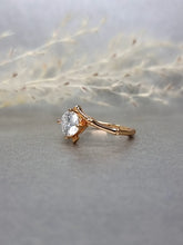 Load image into Gallery viewer, 1.00ct Round Brilliant Cut Moissanite Diamond Interception Bamboo Ring