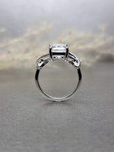Load image into Gallery viewer, 3.00ct Emerald Cut Moissanite Diamond With Criss-cross Ring