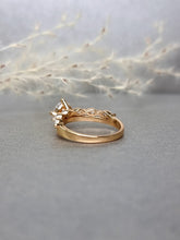 Load image into Gallery viewer, 1.00ct Round Brilliant Cut Moissanite Diamond With Marquise Side Stone Ring