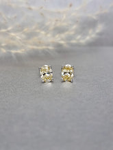 Load image into Gallery viewer, 1.00ct/Ea Oval Shape Vivid Yellow Diamond Simulant Earring