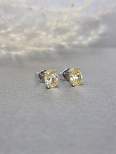 Load image into Gallery viewer, 1.00ct/Ea Oval Shape Vivid Yellow Diamond Simulant Earring