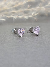 Load image into Gallery viewer, 1.00ct/Ea Heart Shape Vivid Pink Diamond Simulant Earring