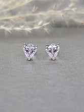 Load image into Gallery viewer, 1.00ct/Ea Heart Shape Vivid Pink Diamond Simulant Earring