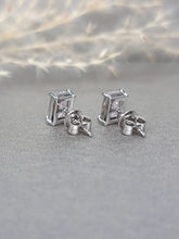 Load image into Gallery viewer, 1.00ct/Ea Emerald cut Paste Pink Diamond Simulant Earring