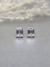 Load image into Gallery viewer, 1.00ct/Ea Emerald cut Paste Pink Diamond Simulant Earring