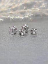 Load image into Gallery viewer, 1.00ct/Ea Asscher Cut Vivid Pink Diamond Simulant Earring