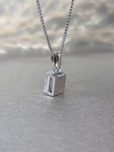 Load image into Gallery viewer, 2.00ct Emerald Cut Colorless Diamond Simulant Necklace