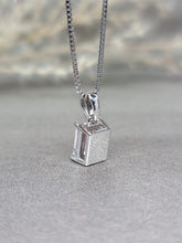 Load image into Gallery viewer, 2.00ct Emerald Cut Vivid Pink Diamond Simulant Necklace