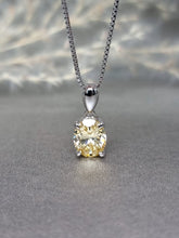 Load image into Gallery viewer, 2.00ct Oval Shape Vivid Yellow Diamond Simulant Necklace