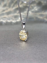 Load image into Gallery viewer, 2.00ct Oval Shape Vivid Yellow Diamond Simulant Necklace