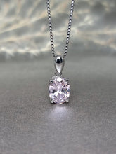Load image into Gallery viewer, 2.00ct Oval Shape Vivid Pink Diamond Simulant Necklace