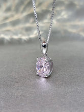 Load image into Gallery viewer, 2.00ct Oval Shape Vivid Pink Diamond Simulant Necklace