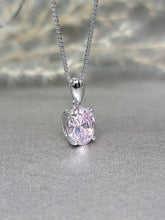 Load image into Gallery viewer, 2.00ct Oval Shape Vivid Pink Diamond Simulant Necklace