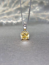 Load image into Gallery viewer, 2.00ct Cushion Cut Vivid Yellow Diamond Simulant Necklace