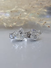 Load image into Gallery viewer, 2.70ct Fancy Cut Lab Grown Diamond 10k White Gold Ear Studs
