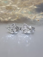 Load image into Gallery viewer, 2.70ct Fancy Cut Lab Grown Diamond 10k White Gold Ear Studs
