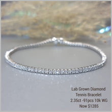 Load image into Gallery viewer, 2.35ct Lab Grown Diamond Tennis Bracelet 10k White Gold
