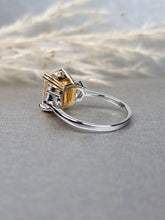 Load image into Gallery viewer, 4.00ct Emerald Cut With Epaulette Brilliant Cut Side stone Ring
