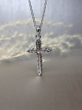 Load image into Gallery viewer, 0.72ct Round Brilliant Cut Moissanite Diamond Cross Necklace
