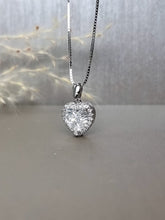 Load image into Gallery viewer, 2.00ct Heart Shape Halo Moissanite Diamond Necklace
