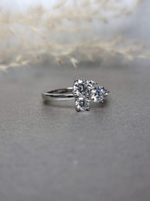 Load image into Gallery viewer, Trinity Round Brilliant Cut Moissanite Diamond Ring
