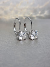 Load image into Gallery viewer, 1.00ct/Ea Round Brilliant Cut Moissanite Diamond Level Back Earring
