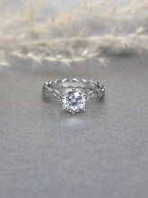 Load image into Gallery viewer, 1.00ct Round Brilliant Cut Moissanite Diamond Ring
