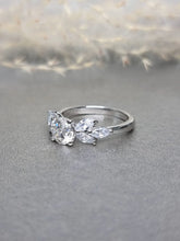 Load image into Gallery viewer, 1.00ct Round Brilliant Cut Moissanite Diamond With Side Marquise Cut Stone Ring
